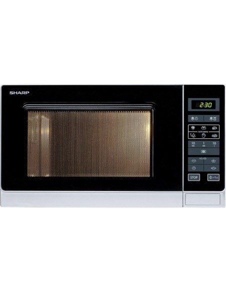 Microondas con grill sharp r642inw - 800w (1000w grill) - 20 litros - control táctil - pantalla led  R642INW kiwiku.com