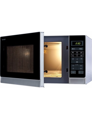Microondas con grill sharp r642inw - 800w (1000w grill) - 20 litros - control táctil - pantalla led  R642INW kiwiku.com