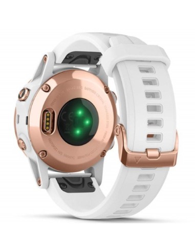 Garmin, fenix 5S Plus Zafiro, oro rosa con correa blanca 010-01987-07 kiwiku.com