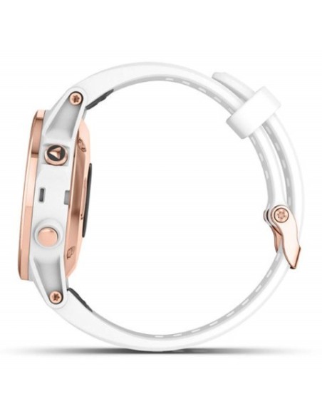 Garmin, fenix 5S Plus Zafiro, oro rosa con correa blanca 010-01987-07 kiwiku.com