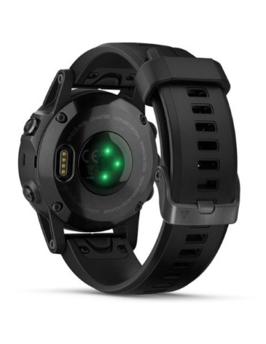 Garmin fenix 5S Plus Zafiro, negro con correa negra 010-01987-03 kiwiku.com
