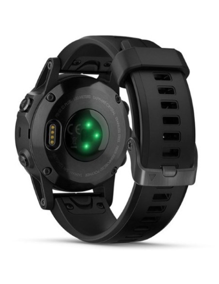 Garmin fenix 5S Plus Zafiro, negro con correa negra 010-01987-03 kiwiku.com