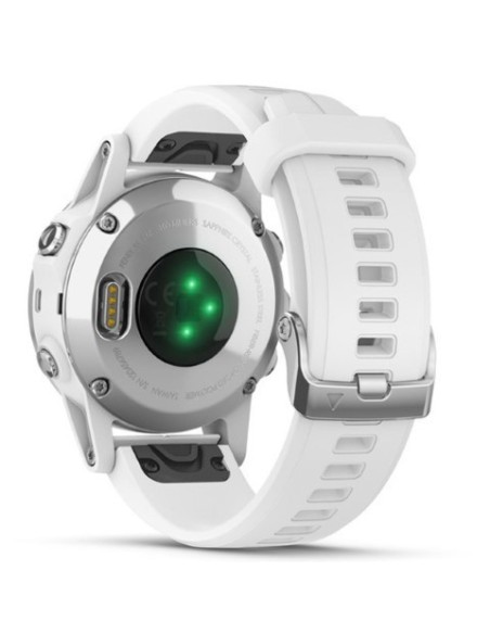 Garmin fenix 5S Plus Zafiro, blanco con correa blanca 010-01987-01 kiwiku.com