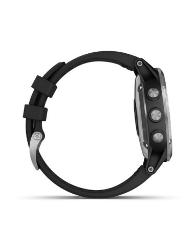 Garmin fénix 5 plus plata con correa negra 47mm smartwatch premium multideporte gps integrado wifi b  kiwiku.com
