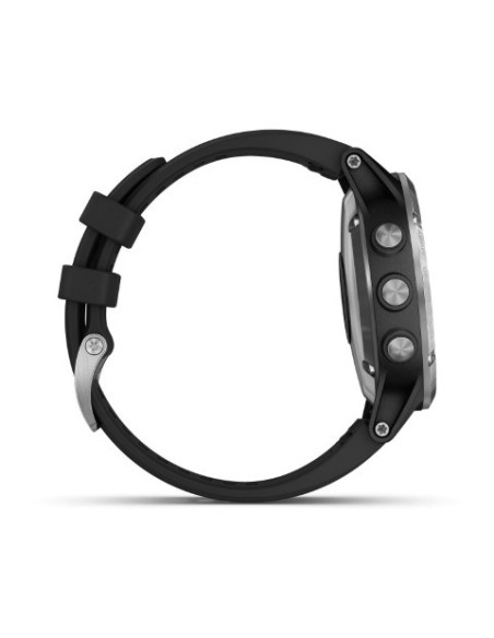 Garmin fénix 5 plus plata con correa negra 47mm smartwatch premium multideporte gps integrado wifi b  kiwiku.com