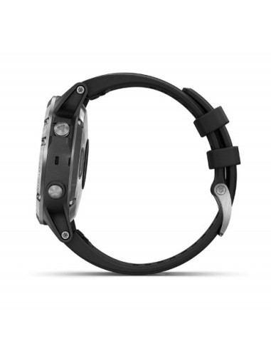 Garmin fénix 5 plus plata con correa negra 47mm smartwatch premium multideporte gps integrado wifi b  kiwiku.com