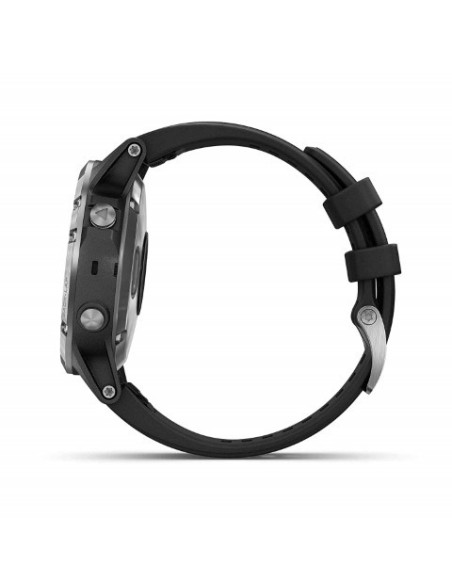 Garmin fénix 5 plus plata con correa negra 47mm smartwatch premium multideporte gps integrado wifi b  kiwiku.com