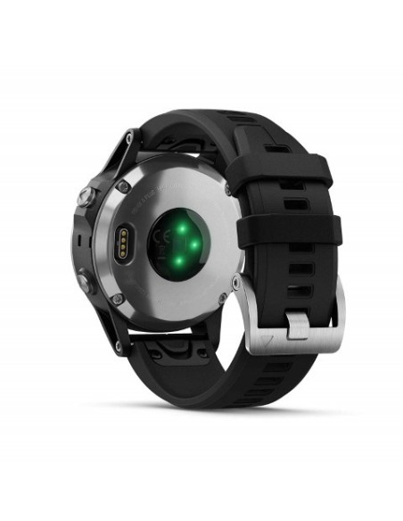 Garmin fénix 5 plus plata con correa negra 47mm smartwatch premium multideporte gps integrado wifi b  kiwiku.com