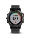 Garmin, reloj fenix 5 negro zafiro con correa negra  47mm