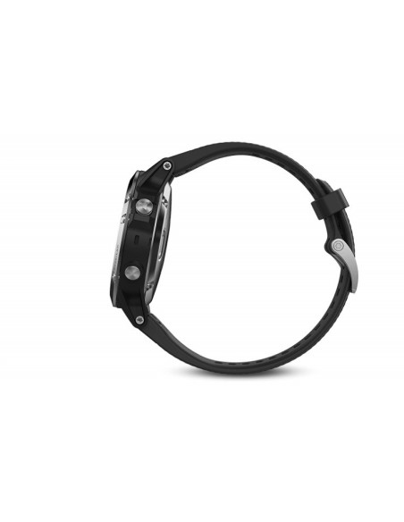 Garmin fenix 5 plata con correa negra  47mm 010-01688-03 kiwiku.com