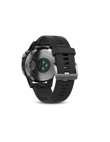 Garmin fenix 5 plata con correa negra  47mm 010-01688-03 kiwiku.com