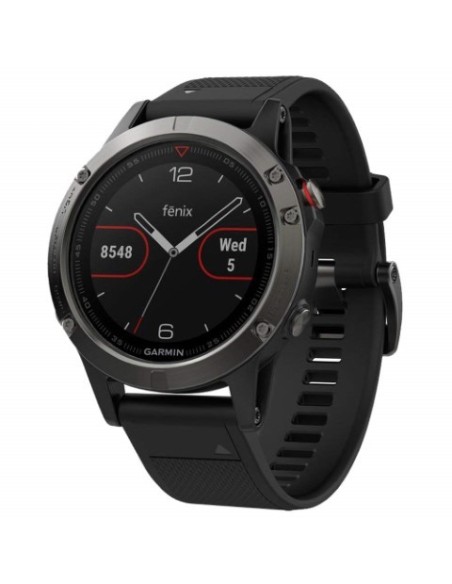 Garmin fenix 5 gris con correa negra  47mm 010-01688-00 kiwiku.com