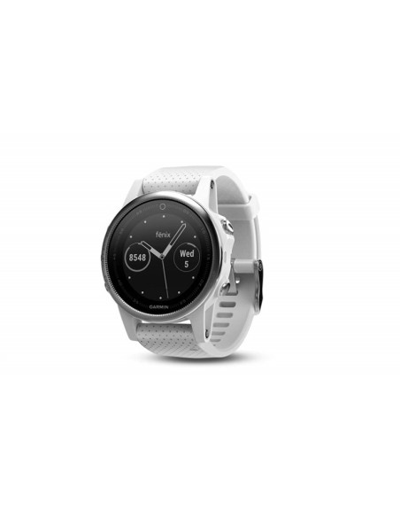 Garmin, Reloj deportivo fenix 5S plata con correa blanca  42mm 010-01685-00 kiwiku.com