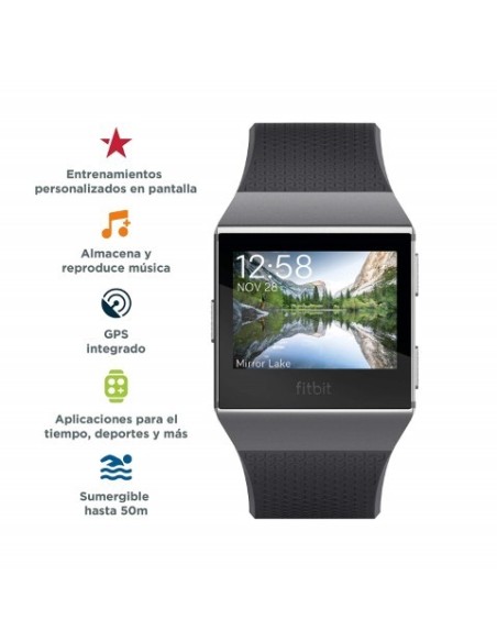 Fitbit Ionic, El Smartwatch Deportivo, Carbón/Gris Cobalto IONIC GRAU/GRAPH kiwiku.com