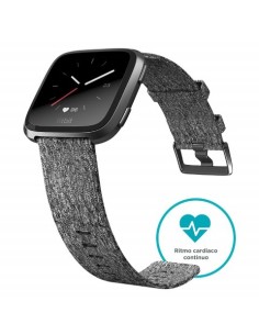 Fitbit, Reloj deportivo versa edición especial pulsera tejido gris/aluminio gris oscuro FB505BKGY-EU kiwiku.com 2