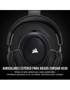 Auriculares corsair hs50 stereo negro carbon CA-9011170-EU kiwiku.com 2
