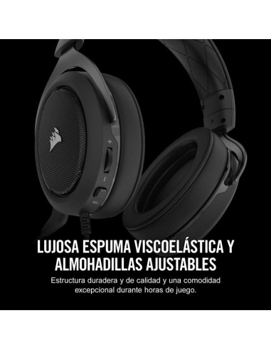 Auriculares corsair hs50 stereo negro carbon CA-9011170-EU kiwiku.com