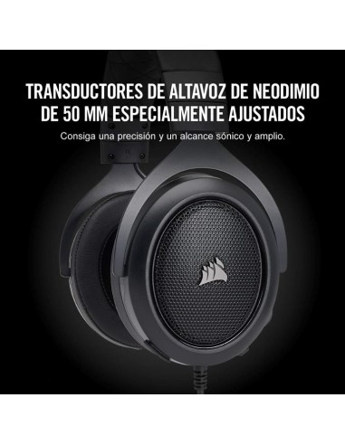 Auriculares corsair hs50 stereo negro carbon CA-9011170-EU kiwiku.com