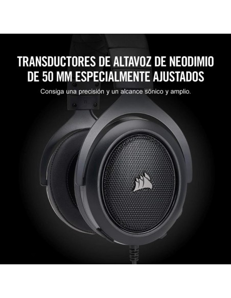 Auriculares corsair hs50 stereo negro carbon CA-9011170-EU kiwiku.com