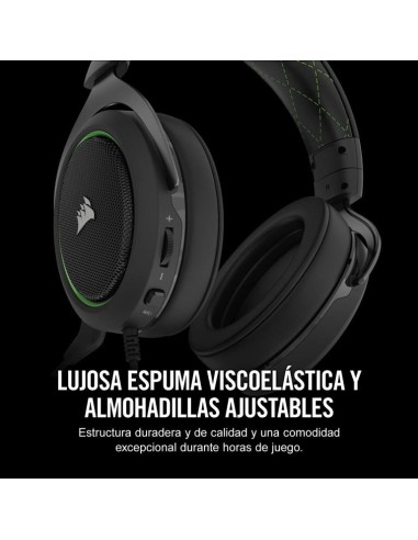 Auriculares corsair hs50 stereo verde CA-9011171-EU kiwiku.com