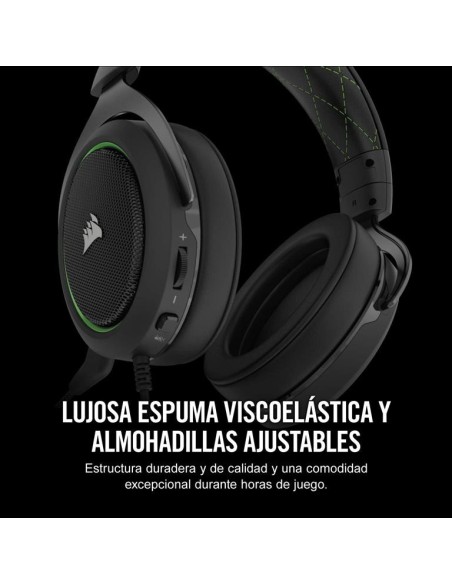 Auriculares corsair hs50 stereo verde CA-9011171-EU kiwiku.com
