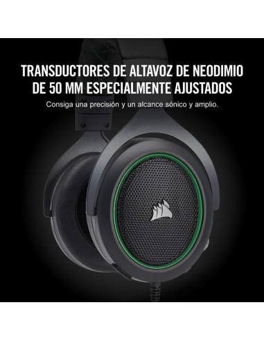 Auriculares corsair hs50 stereo verde CA-9011171-EU kiwiku.com