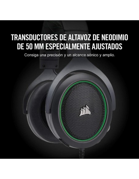 Auriculares corsair hs50 stereo verde CA-9011171-EU kiwiku.com