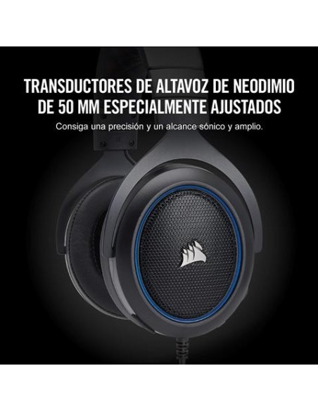 Auriculares corsair hs50 stereo azul CA-9011172-EU kiwiku.com