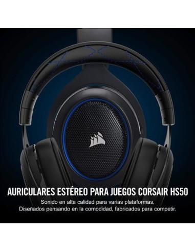 Auriculares corsair hs50 stereo azul CA-9011172-EU kiwiku.com