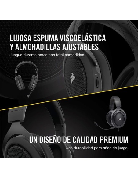 Auriculares corsair hs60 surround negro carbon CA-9011173-EU kiwiku.com