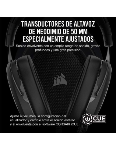Auriculares corsair hs60 surround negro carbon CA-9011173-EU kiwiku.com