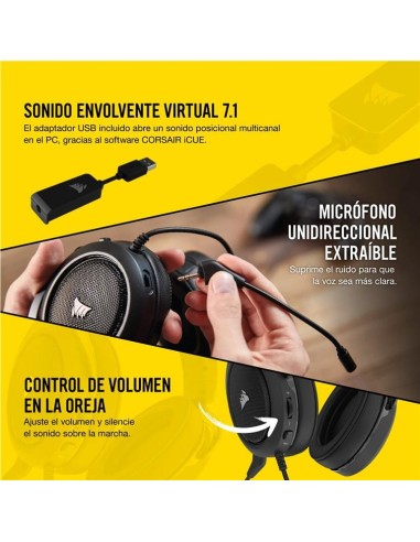 Auriculares corsair hs60 surround blanco CA-9011174-EU kiwiku.com