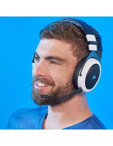 Auricular  corsair stereo hs70 gaming 7.1 pc/ps4 blanco wireless ca-9011177-eu CA-9011177-EU kiwiku.com