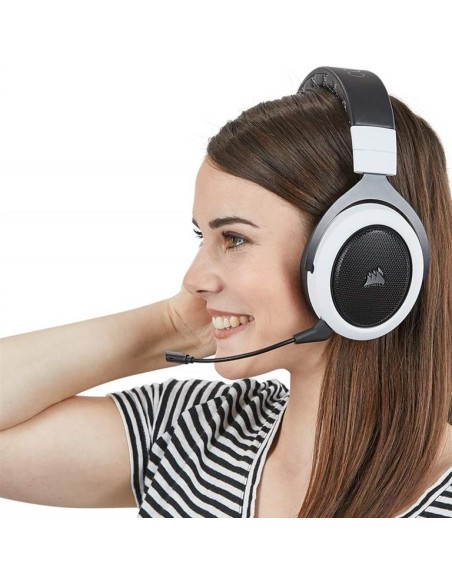 Auricular  corsair stereo hs70 gaming 7.1 pc/ps4 blanco wireless ca-9011177-eu CA-9011177-EU kiwiku.com