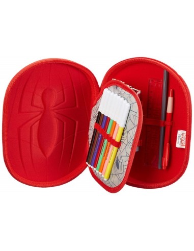 Cars, Plumier triple 3d spiderman, Color Rojo 2700000212 kiwiku.com