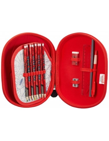 Cars, Plumier triple 3d spiderman, Color Rojo 2700000212 kiwiku.com