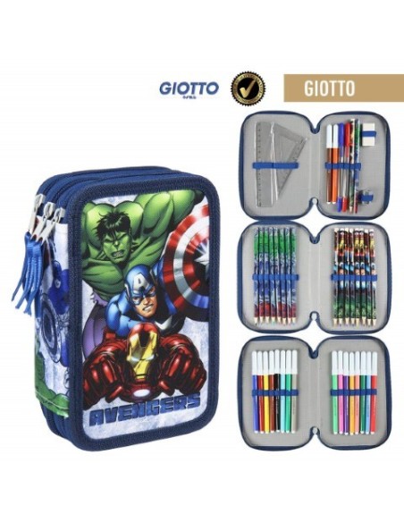 Cerdá, Plumier triple giotto avengers, Color Azul 2100002504 kiwiku.com