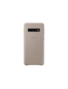 Funda de cuero samsung, para samsung galaxy s10, color gris