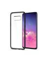 Jc funda silicona samsung s10e transparente borde metal negro