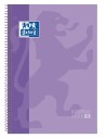 Oxford, Pack de 5 libretas perforadas con espiral, Malva