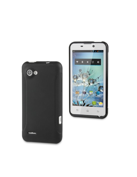 Kiwiku.com: Muvit MUSKI0181 - Funda minigel para bq Aquaris 4.5, negro - Electrónica