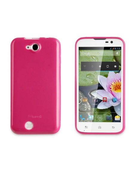 funda minigel rosa bq aquaris 5" muvit