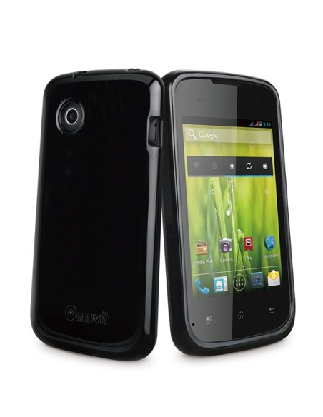 funda minigel negra bq aquaris 3.5" muvit