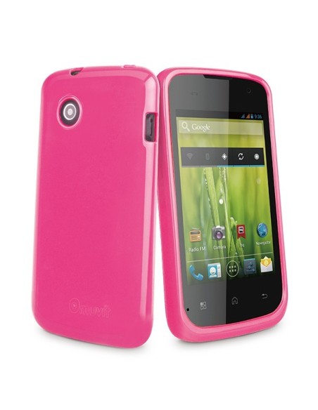 funda minigel rosa bq aquaris 3.5" muvit