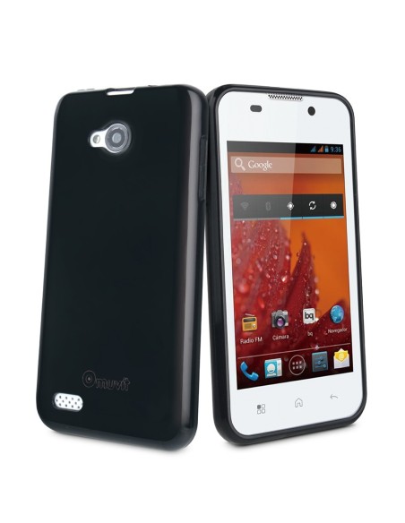 funda minigel negra bq aquaris 4" muvit