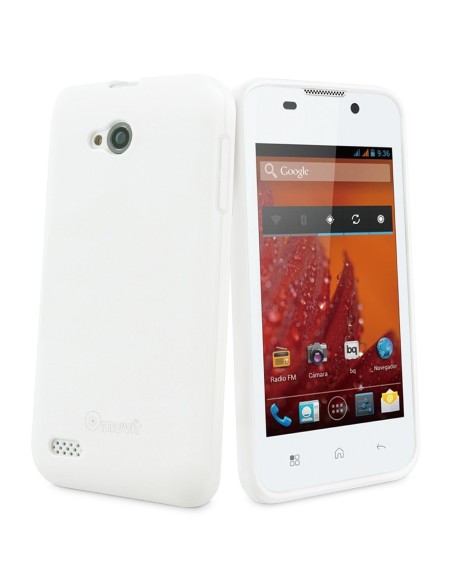 funda minigel blanca bq aquaris 4" muvit