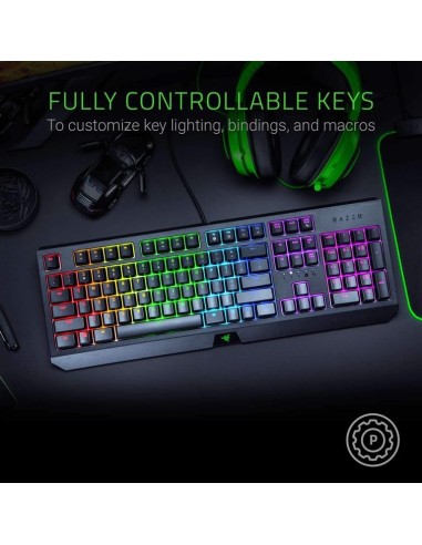 Teclado razer blackwidow green swicht gaming RZ03-02861400-R311 kiwiku.com