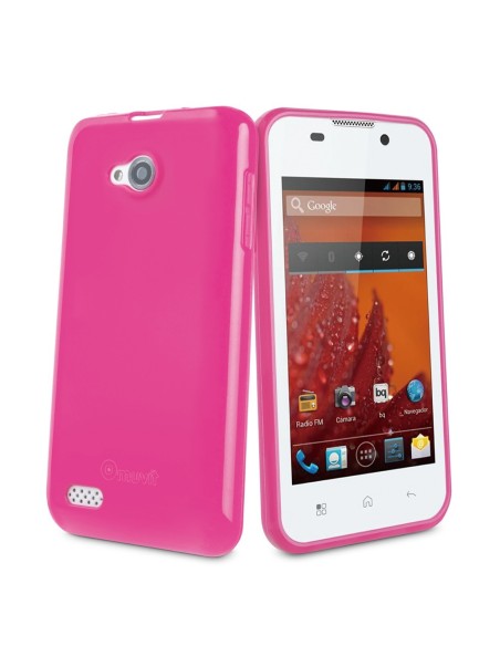 funda minigel rosa bq aquaris 4" muvit