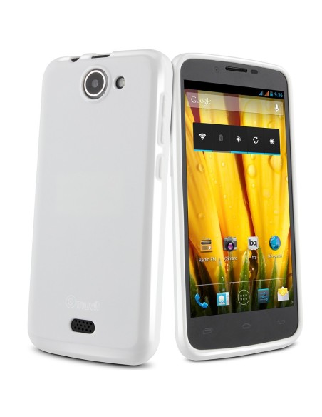 funda minigel blanca bq aquaris 5" hd muvit