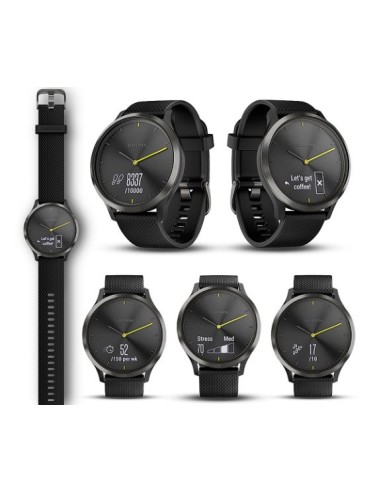 Garmin, Reloj inteligente vivomove HR Sport negro L 010-01850-01 kiwiku.com